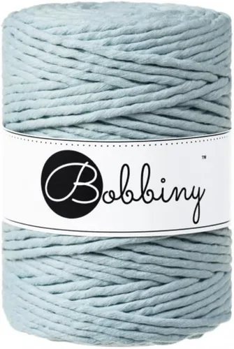 Vista 5 de Bobbiny Cordón de macramé XXL de 0.197 in de una sola capa (aguamarina), 108 yardas/330 pies (100% algodón reciclado)