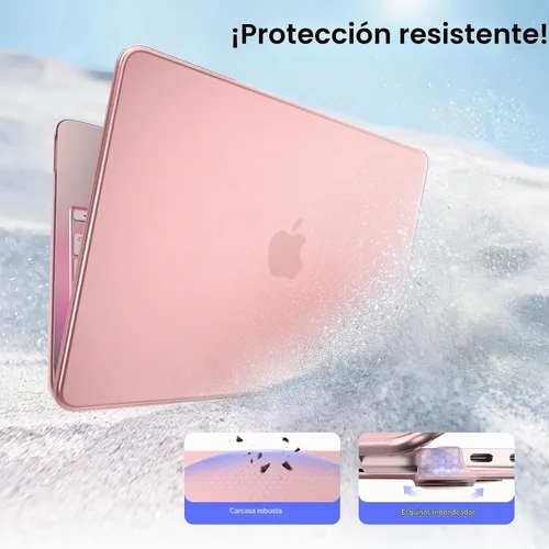 Vista 9 de BlueSwan para MacBook Neo Case 13 pulgadas 2026 Release A18 Pro Chip Modelo Rubor transparente