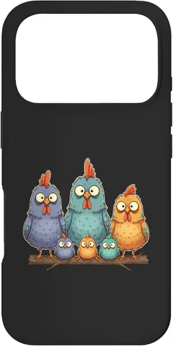 Vista 30 de Chicken: My Cluck Crew, Three Big Hens + Four Tiny Chicks Case for iPhone 16