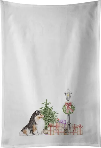 Vista 63 de Caroline's Treasures CK8100WTKT - Juego de 2 toallas de cocina con diseño de bulldog francés con diseño de país de las maravillas navideñas