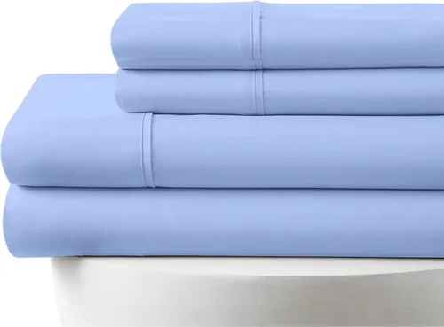 Vista 19 de Twin Size 4-Piece Sheet Set 1000 Thread-Count 100% Egyptain Cotton, 1000TC Soft, Breathable, Long-Staple Cotton Sateen Weave, Fits 19 Inches Extra