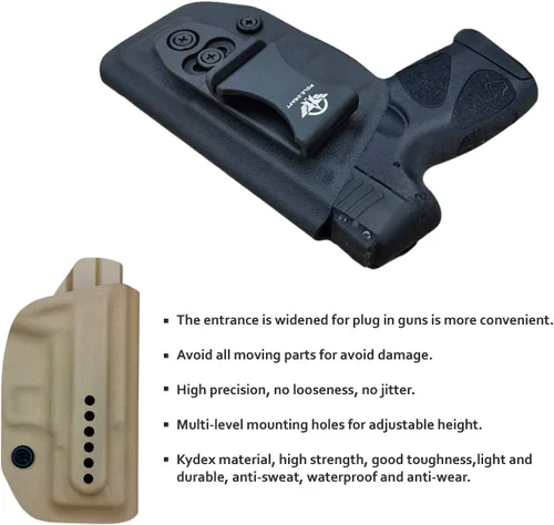 Vista 5 de Taurus G2C Holster, Kydex IWB Holster for G2C Taurus & Millennium PT111 G2 / PT140 - Taurus PT111 G2C 9mm Pistol Case