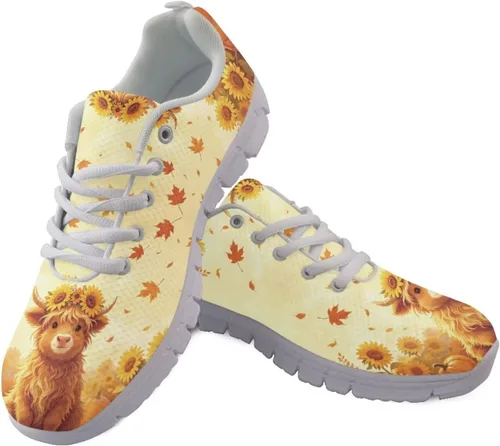 Vista 23 de HUGS IDEA Zapatos deportivos ligeros con patrón de enfermería para mujer Bandera estadounidense