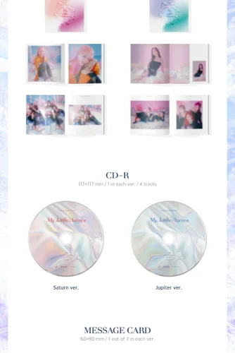Vista 2 de Cignature My Little Aurora 3er EP álbum 2 versión SET 1p póster plegable en paquete+72p PhotoBook+1p Tarjeta de Mensaje+2p PhotoCard+1ea 2Cut