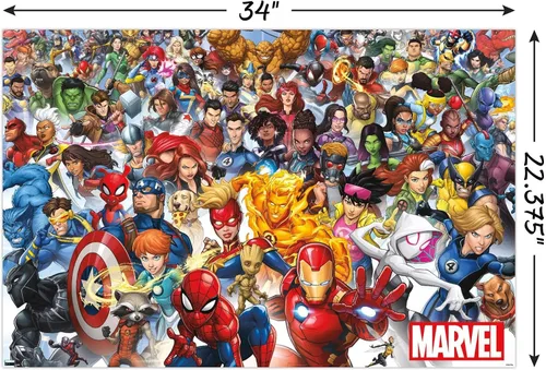 Vista 3 de Trends International Póster de pared de Marvel Comics - The Marvel Lineup 2023