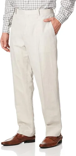 Vista 2 de Perry Ellis Men's Portfolio Essentials Linen Dress Pant, Modern Fit, Solid Twill, Lightweight (Waist Size 29-42)