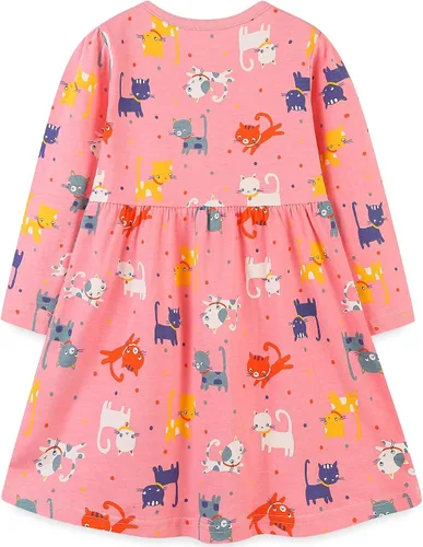 Vista 2 de Bumeex Vestidos de manga larga para niñas pequeñas de 2 a 7 años