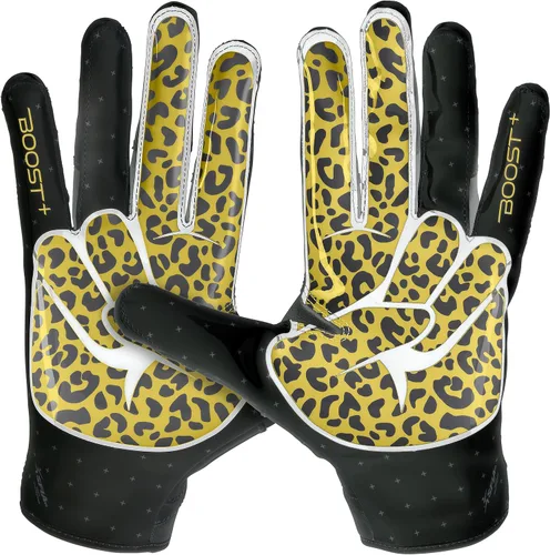 Vista 2 de Guantes de fútbol Grip Boost - Peace Stealth 6.0 Boost Plus Tecnología adhesiva - Guantes de fútbol para adultos y jóvenes para receptor abierto