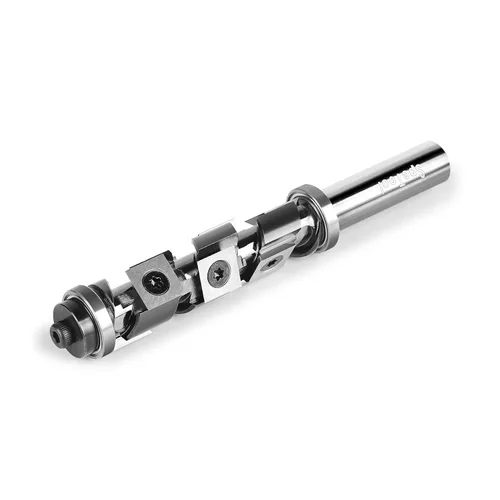 Vista 6 de SpeTool Broca de enrutador de carburo en espiral con vástago de 1/2 pulgada, 7 piezas de insertos de carburo reemplazables, patrón de doble