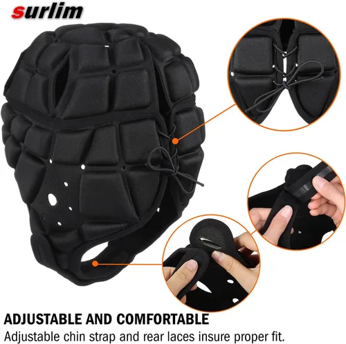 Vista 4 de Rugby Soft Helmet - Casco de fútbol Scrum Cap 7v7 Flag Choose lightweight or Pro 1/2-inch EVA padding, with breathable vents and adjustable fit