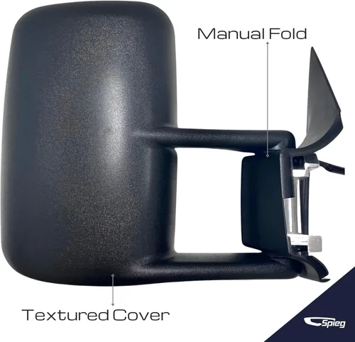 Vista 3 de Spieg Espejo lateral del pasajero para Dodge Mercedes Freightliner Sprinter 2000-2006 ajuste de potencia calentado manual plegable texturizado negro