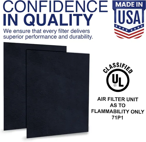 Vista 4 de Almohadilla de filtro de carbón activado cortada a medida, 16 x 48 hojas Trims to any size for furnace, AC, HVAC, vents & range hoods; absorbs