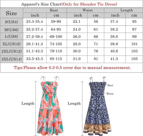 Vista 7 de Fashionme Vestido midi floral bohemio de verano para mujer, elástico fruncido, busto fruncido, lazo en el hombro, correa esférica, escalonada