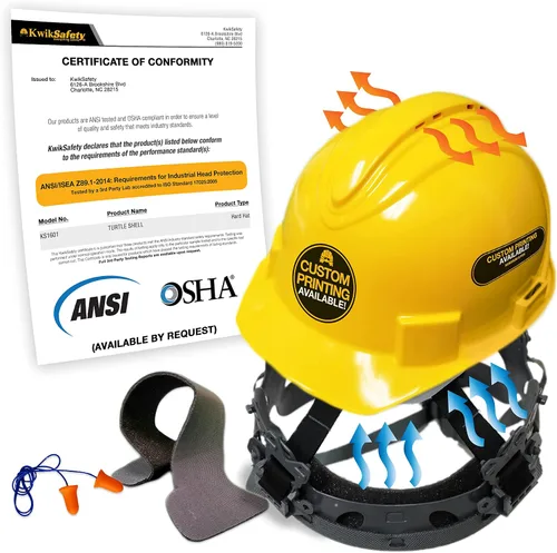 Vista 19 de KwikSafety - Charlotte, NC - Sombreros duros [Ala completa, estilo gorra, estilo de escalada] Tipo 1, Clase C ANSI OSHA