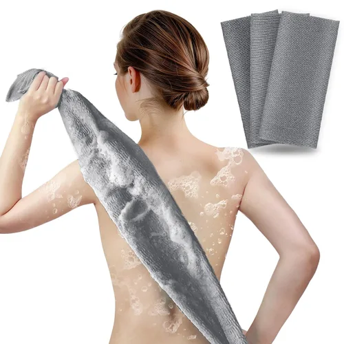 Vista 16 de ARCH&M Toalla Exfoliante, Toalla de Baño Japonesa, Exfoliante Coreano, Exfoliante Corporal de Nailon, Exfoliante de Espalda para Ducha, Alternativa