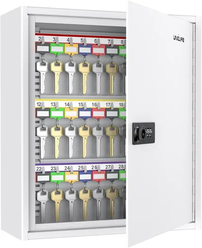Vista 15 de Uniclife Gabinete de llave de acero de 20 llaves, caja de llaves con Negro
