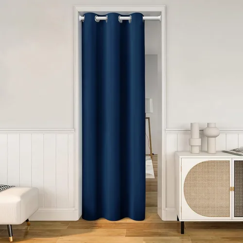 Vista 25 de HOMEIDEAS Cortinas beige para puerta, cortina de privacidad con ojales para dormitorio, 39 pulgadas de ancho x 78 pulgadas de largo, cortinas opacas