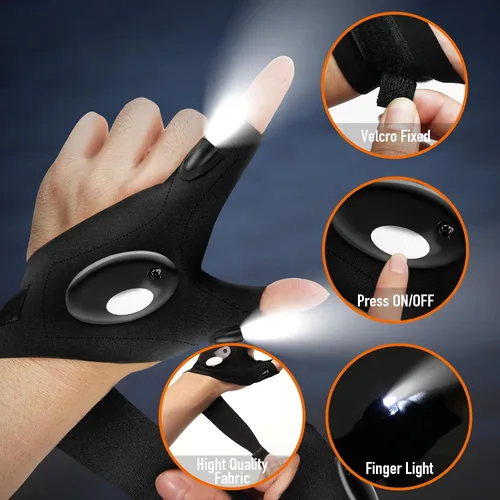 Vista 3 de Lenski Regalos para Hombres, Rellenos de Media para Hombres Adultos Guantes con Linterna, Regalos de Navidad para Papá Él Abuelo Esposo, Regalos