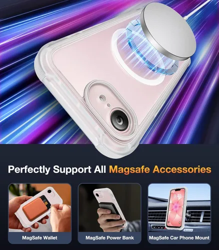 Vista 976 de DIACLARA - Funda transparente compatible con iPhone XR 6.1 pulgadas 2018