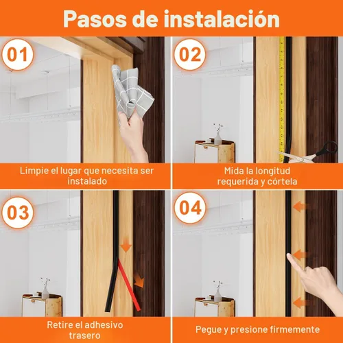 Vista 8 de Burlete de goma en forma de D, burlete autoadhesivo para puerta, burlete insonorizante para ventanas, 23 pies, color negro