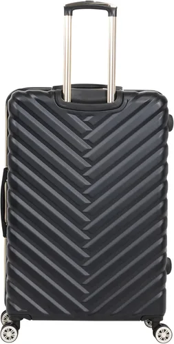Vista 3 de Kenneth Cole REACTION Madison Square - Equipaje rígido expandible con estilo de Chevron para mujer, Negro), 5717345