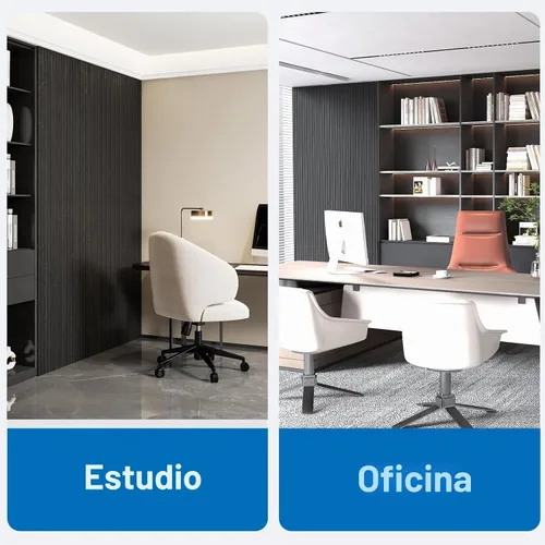 Vista 9 de Paquete de 4 paneles acústicos grandes, paneles de pared autoadhesivos insonorizados de 48 x 24 x 0.47 pulgadas, paneles de alta densidad a prueba