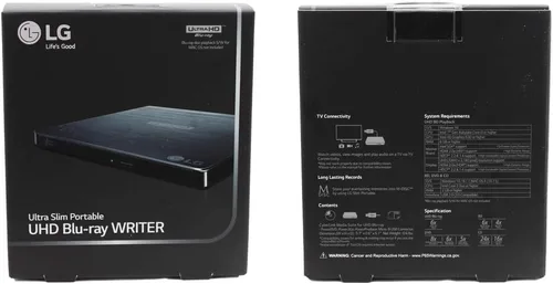 Vista 6 de Produplicator LG BP60NB10 - Unidad externa portátil de 6X Ultra HD 4K Blu-ray con software CyberLink, BDXL de 100GB M-DISC y cable USB - Graba