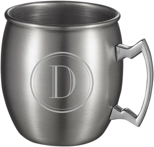 Vista 3 de Visol Kremlin Moscow Mule - Taza de 20 onzas con grabado personalizado de inicial (níquel)