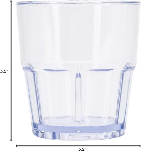 Vista 12 de Restaurantware Bev Tek - Juego de 50 vasos de plástico de 9 onzas resistentes a las roturas, vasos apilables de plástico transparente aptos