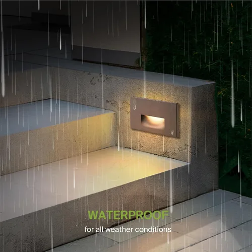 Vista 6 de ASD Lámpara LED Empotrada para Escalones, Iluminación de Peldaños para Escaleras de Exterior e Interior 3CCT, Regulable, Impermeable, Listado ETL