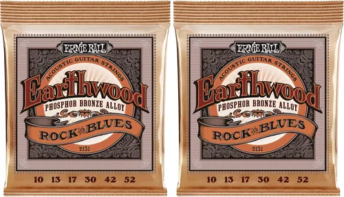 Vista 11 de Ernie Ball Earthwood P03543 - Cuerdas para guitarra acústica personalizadas de bronce fosforoso medio, paquete de 3, calibre 12.5-56