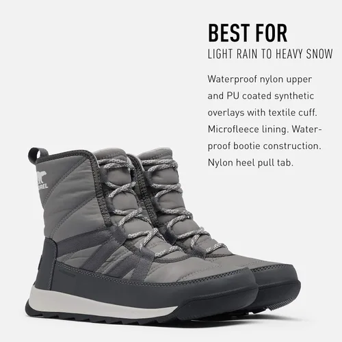 Vista 3 de SOREL Whitney Botas cortas con cordones para mujer, botas de invierno de nailon impermeables