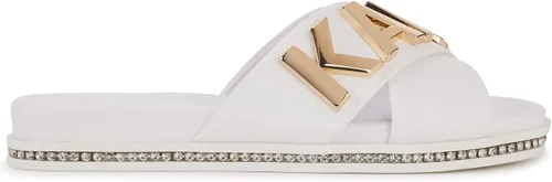 Vista 5 de Karl Lagerfeld Paris Sandalias planas Janie Slide Criss Cross para mujer