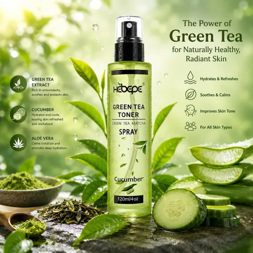 Vista 6 de Green Tea Matcha - Tóner facial con agua de coco, refrescante y calmante con aceite de jojoba, aceite de ricino, filtrado de caracol, 4.1 fl oz