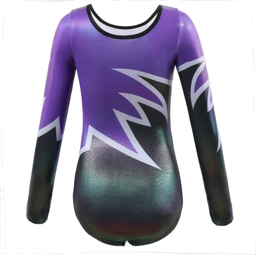 Vista 2 de EASTBUDDY Long SleeveLeotards for Girls Gymnastics Sparkly Toddler Gymnastics Leotard Tumbling Outfit 3-14 Years