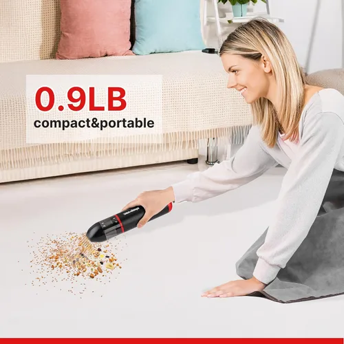 Vista 10 de Shop-Vac Aspiradora de coche y plumero 2 en 1, aspiradora inalámbrica portátil de soplado/succión de 14000 Pa, mini soplador, portátil y ligero