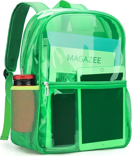 Vista 9 de Mochila Transparente de TPU Resistente para Deportes, Trabajo, Viajes de Seguridad.., Negro, Moda