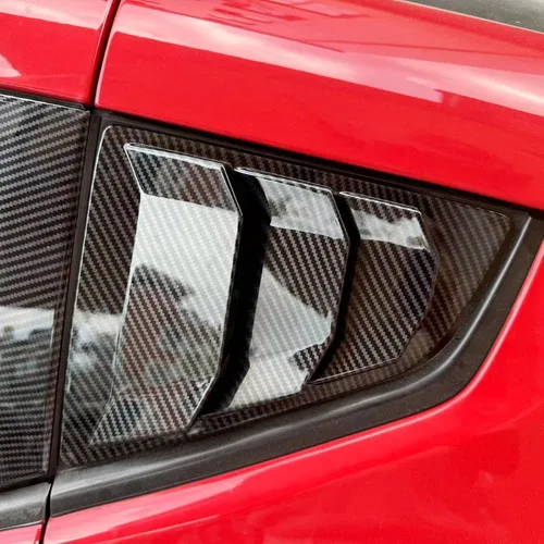 Vista 2 de Persianas Tipo Louver para Ventana Lateral Estilo Fibra de Carbono Cubiertas de Ventilación de Aire para Nissan 370Z