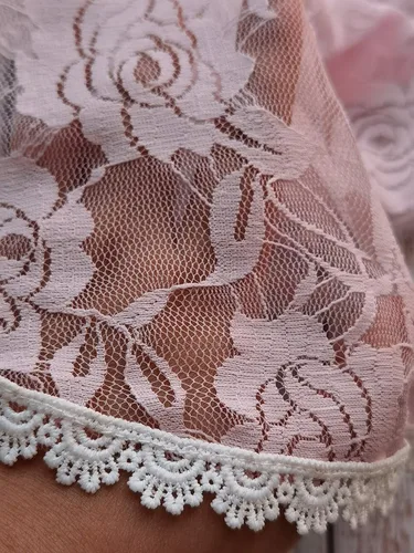 Vista 4 de Capilla Cap Veil Lace Headcover para las mujeres Iglesia Mantilla Veil S100