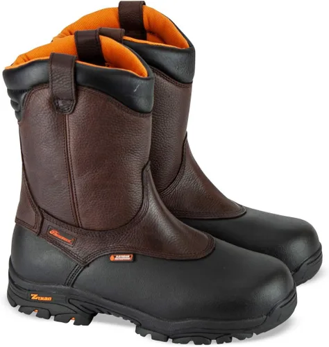 Vista 2 de Thorogood GEN-Flex2 Botas de Trabajo Wellington de 8" con Cierre Lateral Pull On para Hombres - Cuero de Grano Completo con Puntera de Seguridad
