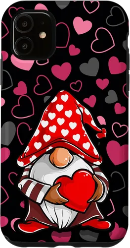 Vista 8 de Cute Gnome Valentine Heart Pattern Cozy Love Design Case for iPhone 17