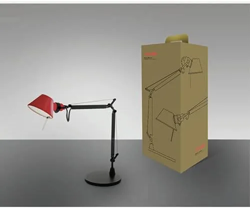 Vista 9 de Artemide Tolomeo Micro Bicolor Ajustable Sobremesa Edición Limitada - Nero/Corallo