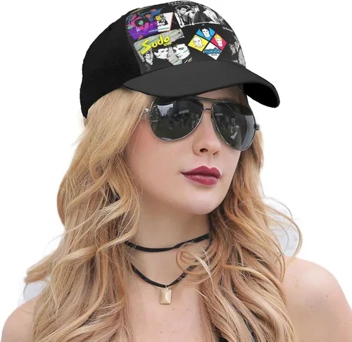 Vista 5 de Soda Rock Band Stereo Unisex Adjustable Size Casual for Golf Daily Commute Decorations Birthday Gifts Black