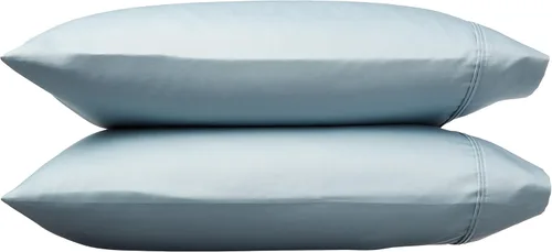 Vista 3 de Amazon Basics Juego de 2 fundas de almohada de 400 hilos, 100 % algodón, suaves, tejido satinado, resistentes a las arrugas, tamaño estándar, 20 x