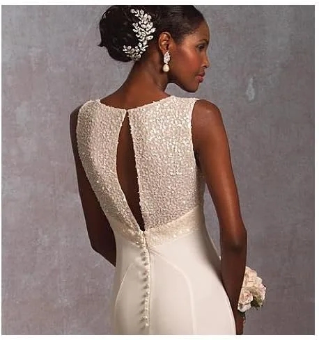 Vista 3 de Vogue patrón 1032 señoritas vestido de novia tamaño 6-8-10