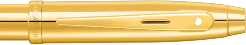 Vista 4 de Sheaffer 100 9372 Brillante PVD Gold Pen con PVD Chapado en Oro Bordes (Pluma Estilográfica)