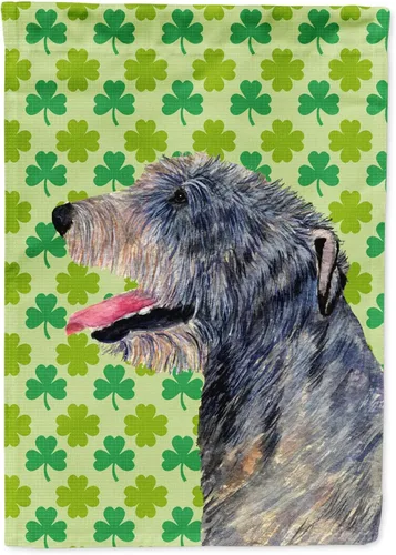 Vista 293 de Caroline's Treasures SS4442GF Affenpinscher Bandera de jardín con retrato de trébol del día de San Patricio para buzón, bandera decorativa