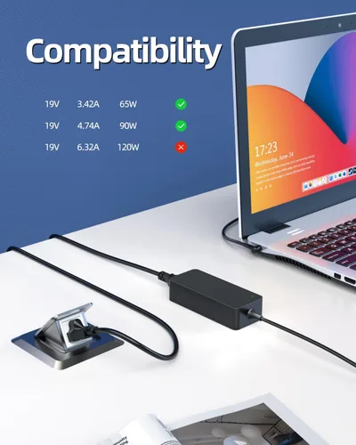 Vista 3 de Superer Cargador de CA apto para Asus Zenbook Pro 14 UX480FD UX480F UX480 Duo UX481FL UX481FA UX481F UX481 UX450FDA UX450FD UX450F UX450 X755JA