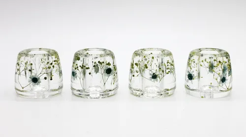 Vista 6 de N&N Find Japan Soporte japonés para cepillos de dientes con flor real en acrílico (azul estrella)