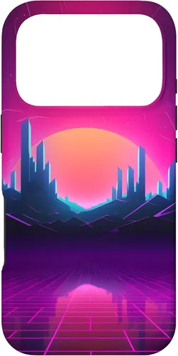 Vista 30 de Synthwave City Retrowave 80s Vaporwave Case for iPhone 17